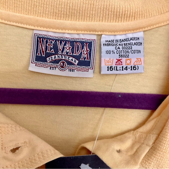 🔴SOLD🔴Vintage 90s Nevada Cotton Jersey Button Down Shirt - Picture 4 of 6
